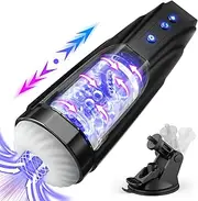 Spinning Automatic Male Masturbator - LATUNE Rex, Male Masturbator Cup with Hands-Free Thrusting & Rotating Motions for , 3D Realistic Electric Pocket Pussy Male Stroker, Adult Sex Toys for Men