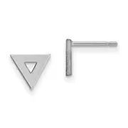 14k White Gold Open Triangle Post Earrings