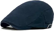 [BUDUBIBI] Cotton Beret Men's Peaked Cap Summer Newsboy Flat Cap Men's Summer Hat Adjustable Cabbie Beret Cap