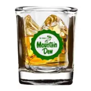 Retro Mountain Mt. Mtn Dew Shot Glass Limited Edition Thick, Quality Collectible