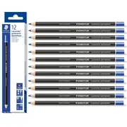 Staedtler 108 Lumocolor Permanent Glasochrom Pencils (Blue) [Box 12]