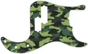 P Bass Pickguard to fit Fender 5 string Standard Guitar Camouflage Forest