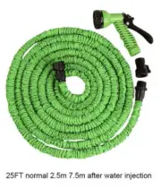 25 Foot Long Magic Hose - Green in color - Easy Storage Expands 3x It's Size