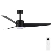 Brilliant Naish 132cm 3 Blade DC Ceiling Fan With Light - Black