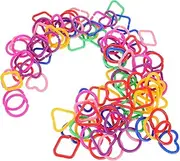 FELTECHELECTR DIY Baby Toys 100 Pieces Plastic Geometric Shape Links Boys and Girls Sensory Toys for Fine Motor Skills