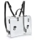 Clear PVC Backpack for Stadium Approved Multifunction Transparent Shoulder Ha...