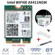 Intel WiFi 6E AX411NGW M.2 CNVIO2 802.11ax 5374Mbps Tri-Band BT 5.3 Network Card
