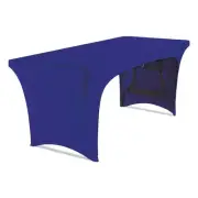 Iceberg 16546 30" x 72" Polyester/Spandex Stretch-Fabric Table Cover - Blue New
