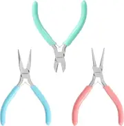 3 Pack Jewelry Tool Kit Includes Mini Needle Nose Pliers Round Nose Pliers Wire