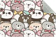 Entrance Doormats for Indoor Outdoor Entry Garage High Traffic Areas Shoe Rugs, Super Absorbent Door Mats Cartoon Bear, Panda and Koala 35 x 24 Inch