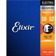 Elixir #12077 Electric Guitar Strings Nano Steel 10-52 Light Heavy