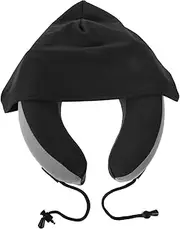 ETHZZLE Neck Pillow with Hood for Travel Memory Foam Neck Support for Airplane Cars Office Strap for Comfort Sleeping for Long Flights Rest