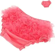 [HORIALENCE] Infant Girls Cotton Shorts Tulle Bloomers Diaper Cover Elastic Waistband Breathable Mesh Easy Dressing