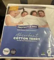 Protect A Bed Terry Single Mattress Protector Waterproof