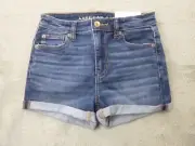 American Eagle Super Hi Rise Shortie Womens Shorts Size 0 Next Level Flex NWT