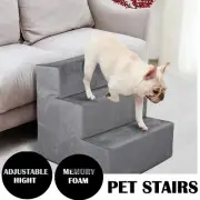 Pet Ramp Memory Foam Dog Steps Stairs Portable Cat Foldable Ladder For Bed AU