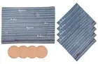 Covrick 12-Piece Love Blue Placemat Napkin & Coaster Set - 4 Embroidered Cotton