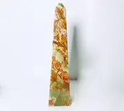 XL X-Large 460MM Natural Green Pampas Onyx Healing Metaphysical Obelisk Tower