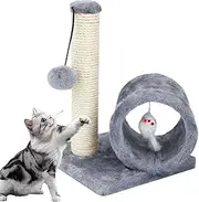 Hjatirace Scratching Post for Cats | Interactive Kitten Scratch Pillar | Stress Relaxation Cat Scratching Post for Burrowing, Climbing, Home and Workplace