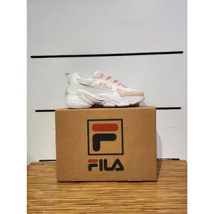 FILA 女款 Hidden Tape 8 休閒老爹鞋 白/粉色5J329Y-115