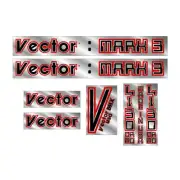 Vector - Mark 3 - Chrome decal set - old school bmx