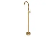 Pentro Round Brushed Yellow Gold Solid Brass Freestanding Mixer