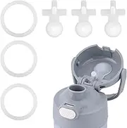Tinoaly 3pcs Replacement Leak Stopper with 3pcs Sealing O-Ring for Thermos Funtainer 16 Oz Stainless Steel Vacuum Insulated Bottle, Durable Silicone Gasket & Lid Plug Set (Transparent)