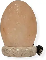 USB Himalayan Salt Lamp - Egg Cone Carved Shape Pink Crystal Rock LED Light