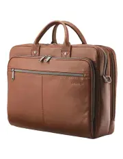 [Samsonite] Classic Leather Toploader Briefcase in Cognac Brown