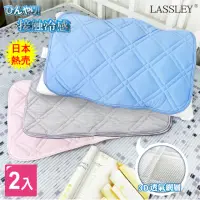 在飛比找momo購物網優惠-【LASSLEY】2入組冰絲涼感枕墊枕頭保潔墊(枕片 枕套 