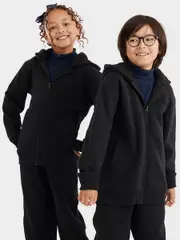 School Jacket Sherpa Lined Hood - Black