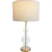 LVD Hampshire Glass/Linen 61cm Lamp Home/Office Decor Table Lampshade LRG Clear