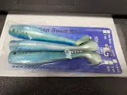 3 NEW Al Gags Whip-It Fish Replacement Tails 5" BUNKER COLOR