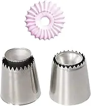 2 Pack Russian Piping Tips Set Sultan Tip Nozzle Baking Ring Cookies Mold Kits Wilton Cake Decorating Supplies Best Kitchen Gift
