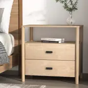2 Drawers Artiss Bedside Table Nightstand Pine
