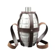 64oz Landmine 304 Stainless Steel Hip Flask Metal Alcohol Bottles Holsters Flask New Style Hip Flask 64 Ounce Mine Type 3 KG Stainless Steel Metal Bottles to Send Holsters Flask for Alcohol