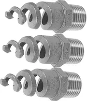 YOSADIER 3pcs Stainless Steel Spiral Cone Nozzle for Cooling and High Pressure Lawn Sprayer Fireproof and Lightweight Design for Garden and Industrial Use