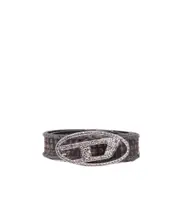 Diesel Oval D Logo B-1Dr Strass Distressed Belt 90,80,70,85,75 Black