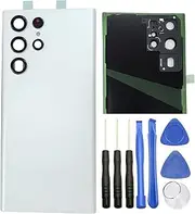 ubrokeifixit Galaxy S22 Ultra 5G Rear Panel Back Glass Door Cover Replacement for Samsung Galaxy S22 Ultra 5G 6.8" 2022" SM-S908(NOT for S22 6.1",NOT for S22+ 6.6") (S22 Ultra-White)