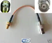 1x BNC Female to SMA FEMALE Bulk RF pigtail Cable RG316/RG174 4-20in USA Assmbld