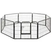 i.Pet 24" 8 Panel Dog Playpen Pet Exercise Cage Enclosure Fence Play Pen