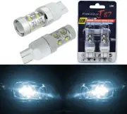 LED Light 80W 7443 White 6000K Two Bulbs Front Turn Signal Replace Upgrade Stock