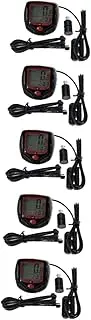 SUPVOX 5 Sets Bicycle Speedometer Bikes Speedometer Mph Power Meter Bicycle Light Bike Odometer Bike Pedometers Cycle Computer Speed Sensor Bike Cycling Bicycle Accessories Road Red Abs