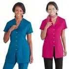 BEAUTICIANS TUNIC SIMON JERSEY STRAIGHT BUTTON BEAUTY SALON SPA