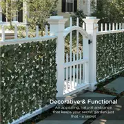 Artificial Dark Green Ivy Hedge Roll 300x100cm