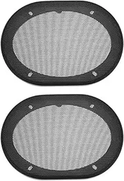 XYWHPGV Speaker Grill Cover 5x7 Inch Mesh Decorative Square Subwoofer Guard Protector Black 2pcs(e0256 eaac3 cdd61 1548a fdd71 fb307