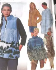 Simplicity Misses Sewing Pattern Fleece Jacket Vest plus size 18-24