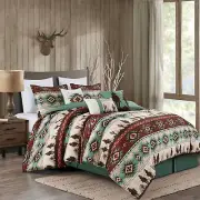 Chezmoi Collection Dune 7-Piece Southwestern Cowboys Aztec Printed Comforter Set