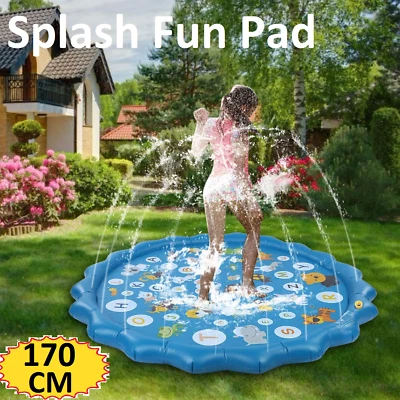 170CM Sprinkler Play Mat Water Toy Kids Pool Beach Splash Pad Game Centre Spray