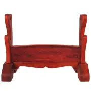 Rosewood Samurai Sword Holder Stand Katana Tanto Rack Crane Carved 2 Tier